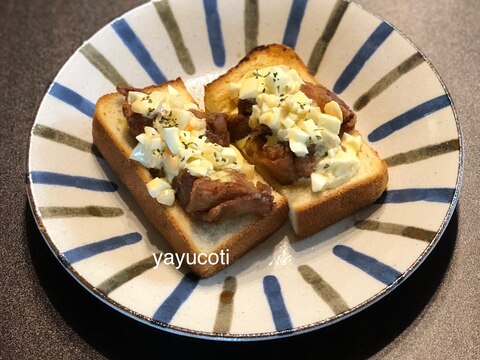 鶏の唐揚げリメイク＊チキン南蛮トースト